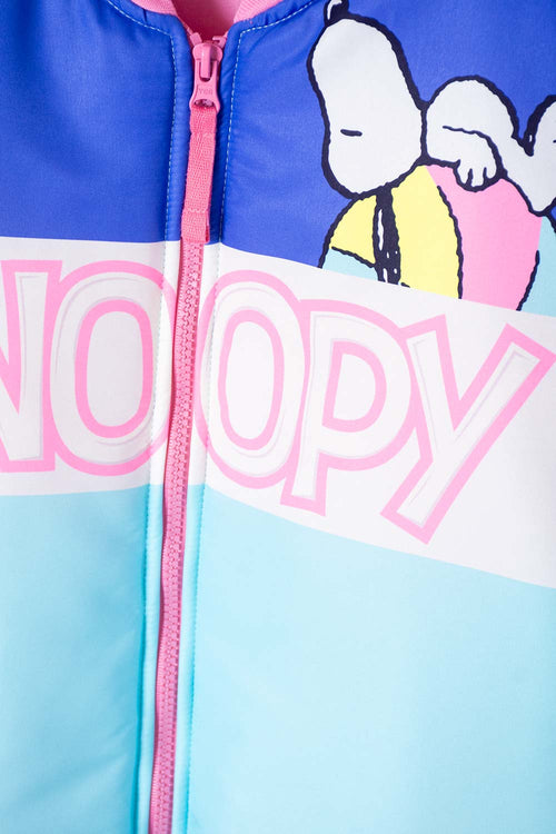 CHAQUETA DE SNOOPY CON CIERRE MULTICOLOR PARA NIÑA