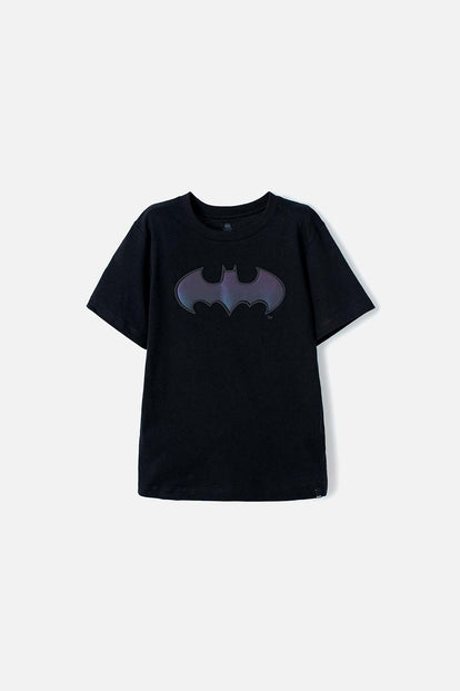 CAMISETA DE BATMAN MANGA CORTA NEGRA PARA NIÑO