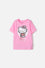CAMISETA DE HELLO KITTY MANGA CORTA ROSADO PARA NIÑA