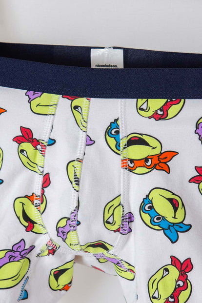 PACK X2 BOXER DE LAS TORTUGAS NINJA AZUL OSCURO Y BLANCO PARA NIÑO