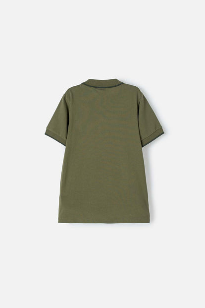 CAMISETA TIPO POLO JURASSIC WORLD VERDE PARA NIÑO