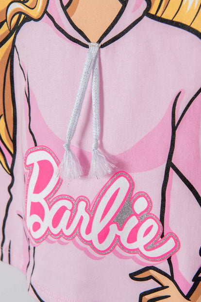 CAMISETA DE LA BARBIE MANGA LARGA ROSADO PARA NIÑA