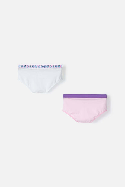 PACK X2 PANTIES MINNIE MOUSE BLANCO Y ROSADO PARA NIÑA