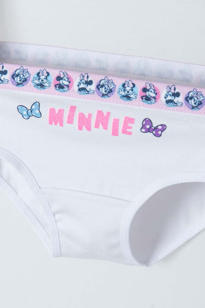  PACK X2 PANTIES MINNIE MOUSE BLANCO Y ROSADO PARA NIÑA