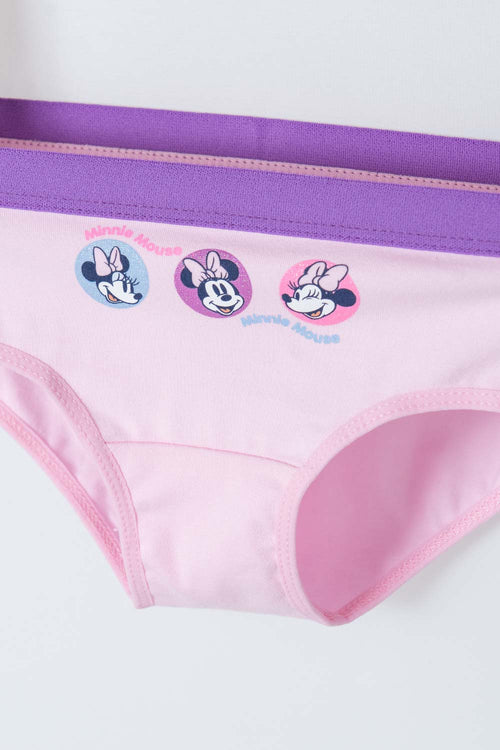 Card slide image -  PACK X2 PANTIES MINNIE MOUSE BLANCO Y ROSADO PARA NIÑA