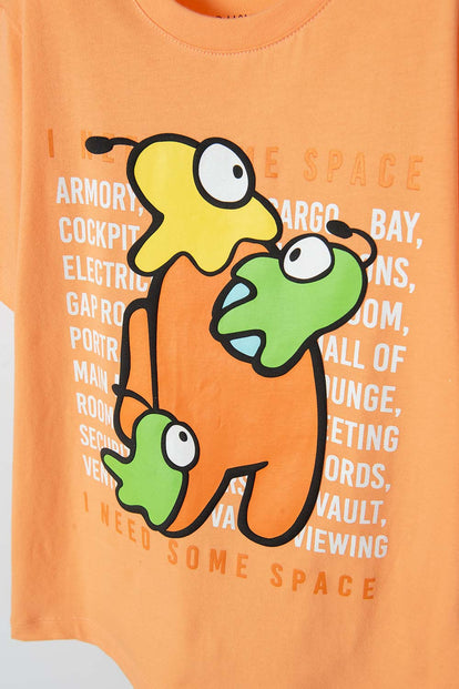 CAMISETA DE AMONG US MANGA CORTA PARA TEENS NIÑO