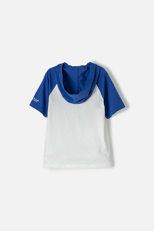 Card slide image -  CAMISETA AMONG US MANGA CORTA MARFIL Y AZUL PARA TEENS NIÑO