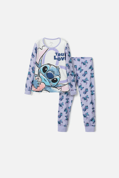 PIJAMA DE STICH CON PANTALÓN MULTICOLOR PARA NIÑA