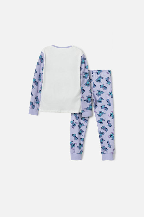 PIJAMA DE STICH CON PANTALÓN MULTICOLOR PARA NIÑA