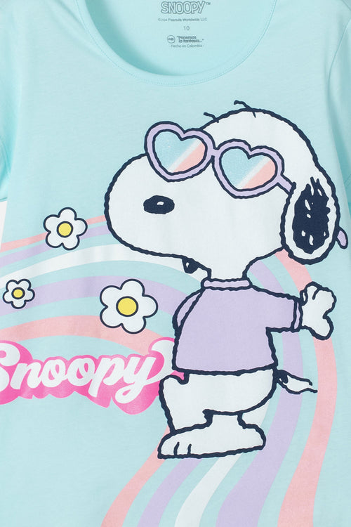 PIJAMA SNOOPY CON SHORT MULTICOLOR PARA NIÑA
