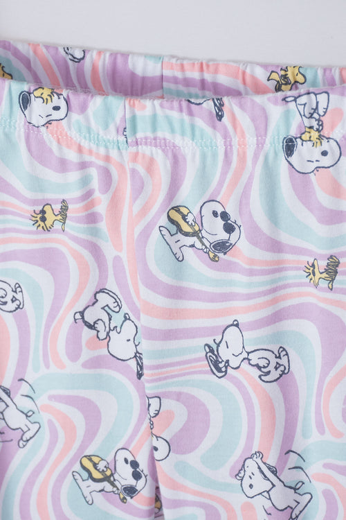 PIJAMA SNOOPY CON SHORT MULTICOLOR PARA NIÑA