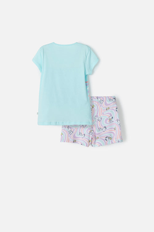 PIJAMA SNOOPY CON SHORT MULTICOLOR PARA NIÑA