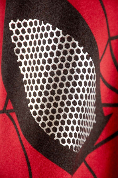 BUZO DE SPIDERMAN CERRADO ROJO Y NEGRO PARA NIÑO