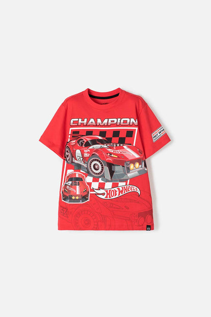 CAMISETA DE HOT WHEELS MANGA CORTA ROJA PARA NIÑO – MIC Ecuador