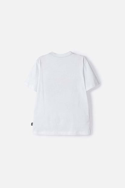 CAMISETA DE HOT WHEELS MANGA CORTA BLANCO PARA NIÑO