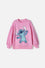 BUZO DE STITCH ROSADO CERRADO PARA NIÑA