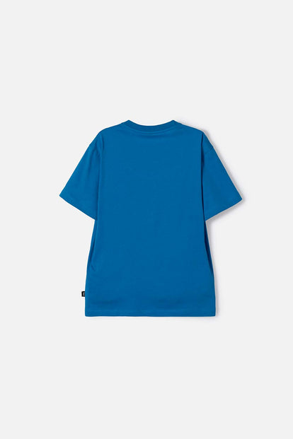 CAMISETA DE HOT WHEELS MANGA CORTA AZUL PARA NIÑO