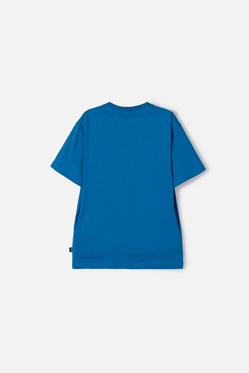 CAMISETA DE HOT WHEELS MANGA CORTA AZUL PARA NIÑO