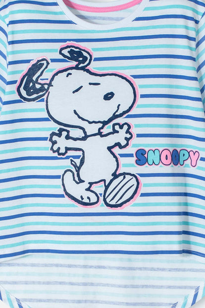 CAMISETA DE SNOOPY MULTICOLOR CUELLO REDONDO PARA NIÑA