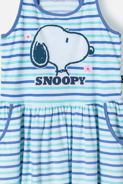 Card slide image -  VESTIDO DE SNOOPY MULTICOLOR MANGA SISA PARA NIÑA