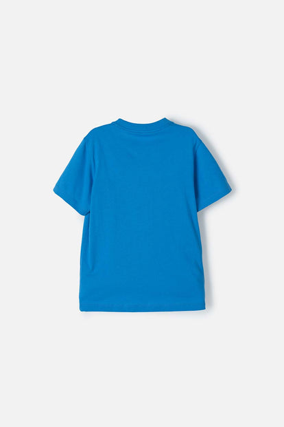 CAMISETA DEL CAPITAN AMERICA MANGA CORTA AZUL PARA NIÑO