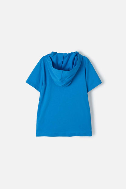 CAMISETA DEL CAPITÁN AMERICA CON CAPUCHA AZUL PARA NIÑO