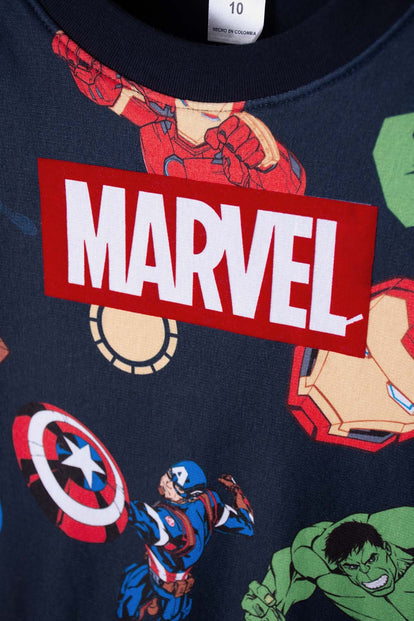 BUZO DE MARVEL CERRADO AZUL OSCURO PARA NIÑO