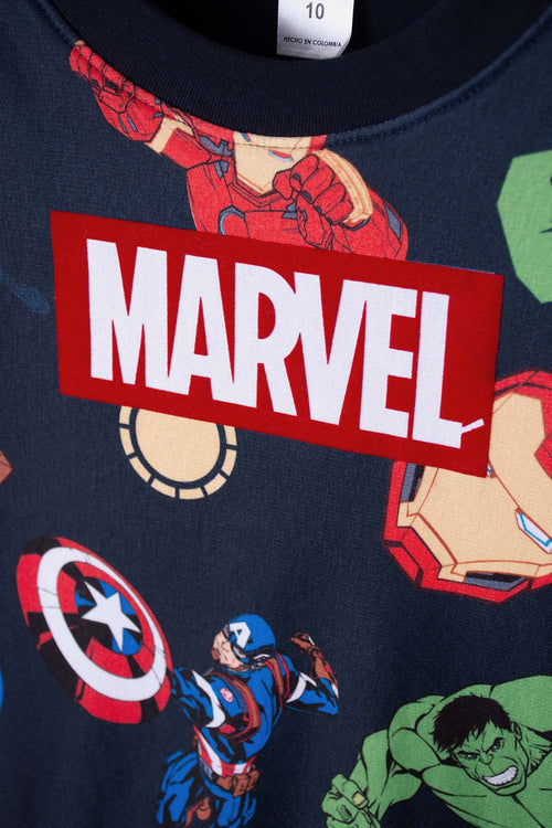 Card slide image -  BUZO DE MARVEL CERRADO AZUL OSCURO PARA NIÑO