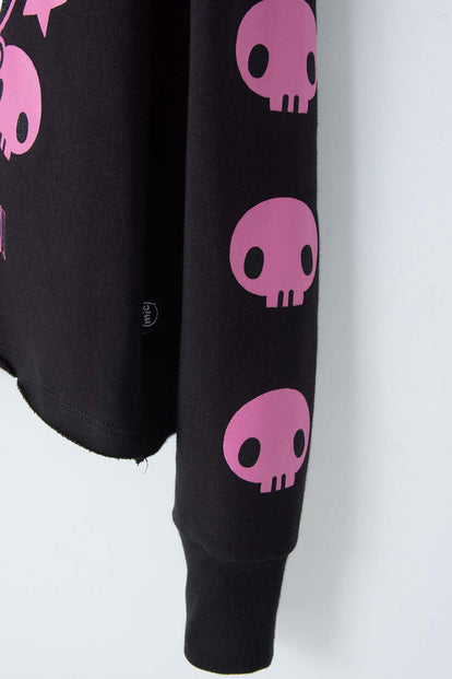 BUZO DE KUROMI NEGRO CON CAPUCHA PARA NIÑA