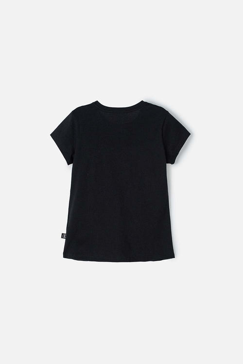 CAMISETA DE KUROMI MANGA CORTA NEGRA PARA NIÑA