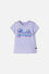 CAMISETA DE BARBIE MANGA CORTA LILA PARA NIÑA