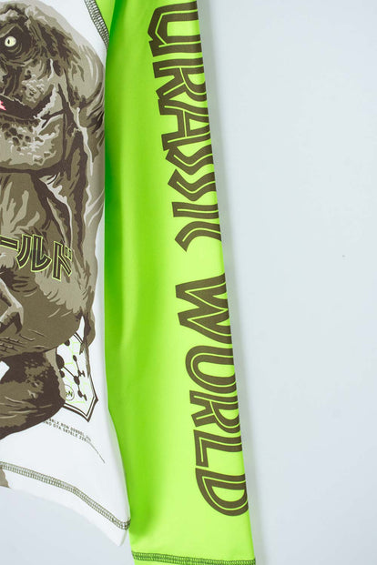 CONJUNTO DE BAÑO DE JURASSIC WORLD VERDE Y MARFIL PARA NIÑO