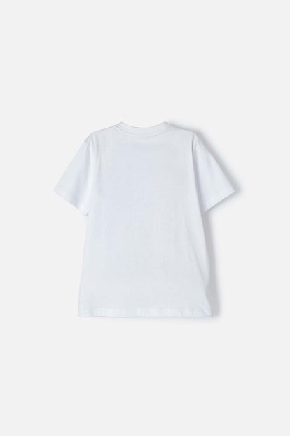 CAMISETA DE SONIC MANGA CORTA BLANCO PARA NIÑO