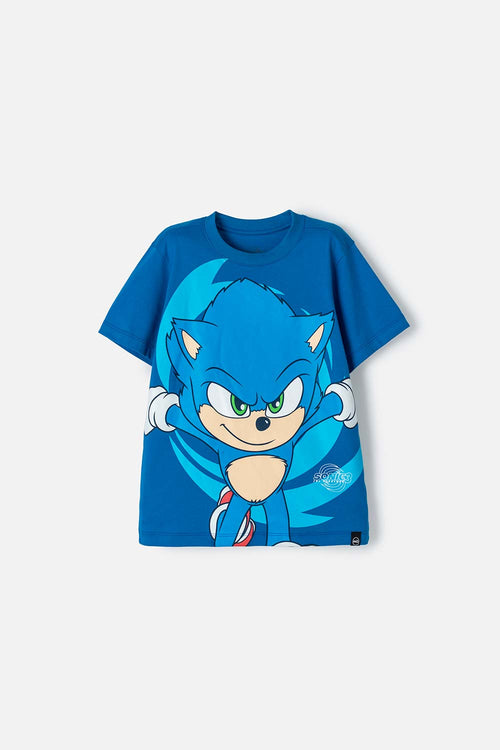 Card slide image -  CAMISETA DE SONIC MANGA CORTA AZUL PARA NIÑO