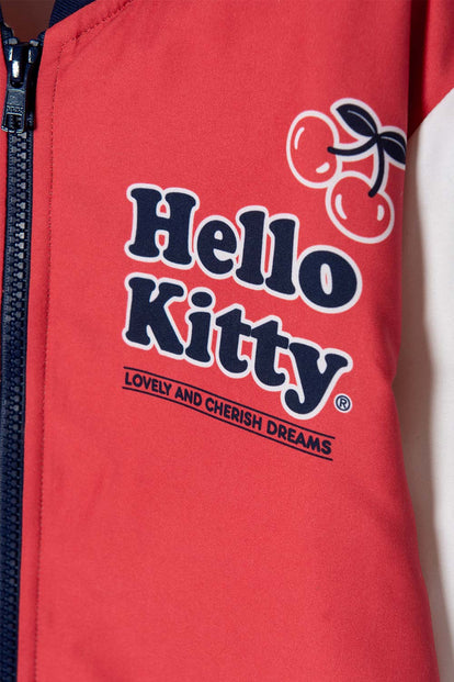 CHAQUETA HELLO KITTY CON CIERRE MULTICOLOR PARA NIÑA