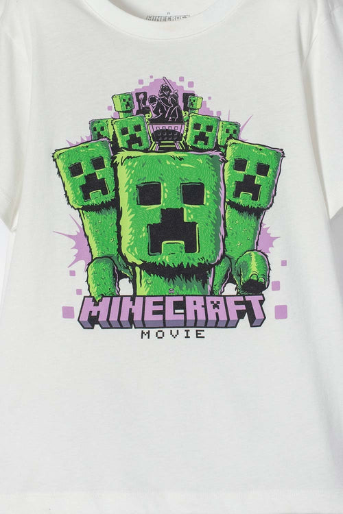 Card slide image -  CAMISETA DE MINECRAFT MANGA CORTA MARFIL PARA NIÑO