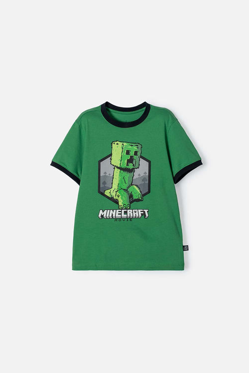 Card slide image -  CAMISETA DE MINECRAFT MANGA CORTA VERDE PARA NIÑO