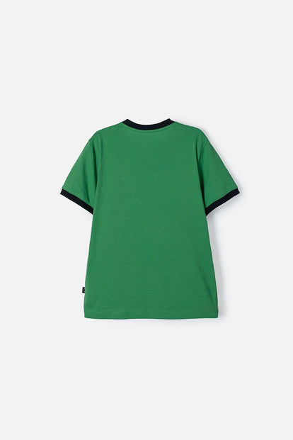 CAMISETA DE MINECRAFT MANGA CORTA VERDE PARA NIÑO