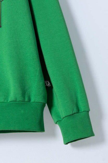 BUZO DE MINECRAFT CERRADO VERDE PARA NIÑO