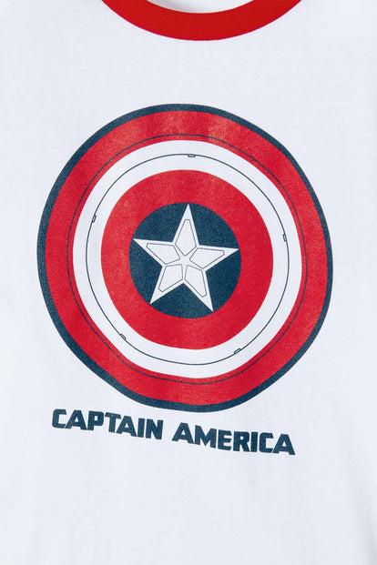 PIJAMA DEL CAPITÁN AMÉRICA AZUL Y ROJA DE PANTALÓN LARGO PARA NIÑO