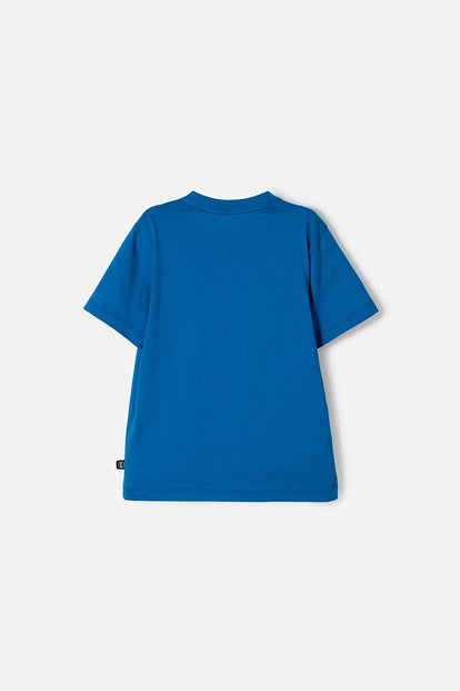 CAMISETA DEL CAPITÁN AMÉRICA AZUL MANGA CORTA PARA NIÑO