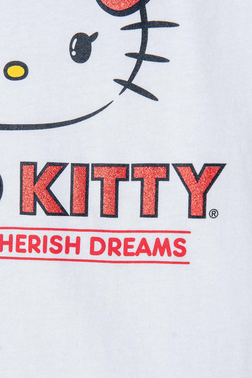 Card slide image -  CAMISETA DE HELLO KITTY MANGA CORTA BLANCA PARA NIÑA
