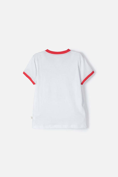 CAMISETA DE HELLO KITTY MANGA CORTA BLANCA PARA NIÑA