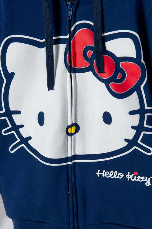 Card slide image -  BUZO DE HELLO KITTY CON CIERRE AZUL PARA NIÑA