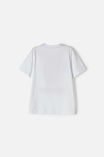 CAMISETA DE SPIDERMAN MANGA CORTA BLANCA PARA NIÑO