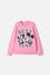 BUZO DE MINNIE MOUSE ROSADO DE DISEÑO CERRADO PARA NIÑA