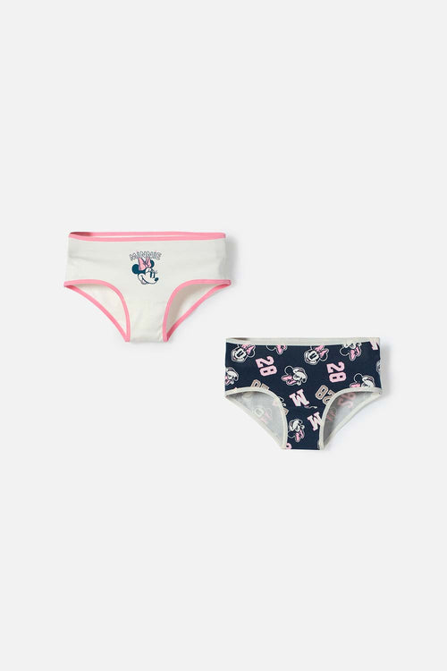 Card slide image -  PANTIES DE MINNIE MOUSE MULTICOLOR EN DÚO PARA NIÑA