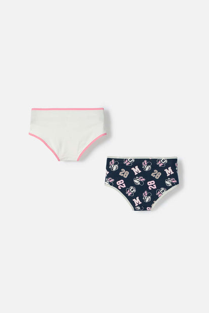 PANTIES DE MINNIE MOUSE MULTICOLOR EN DÚO PARA NIÑA
