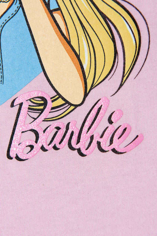 Card slide image -  CAMISETA DE BARBIE MANGA CORTA ROSADA PARA NIÑA