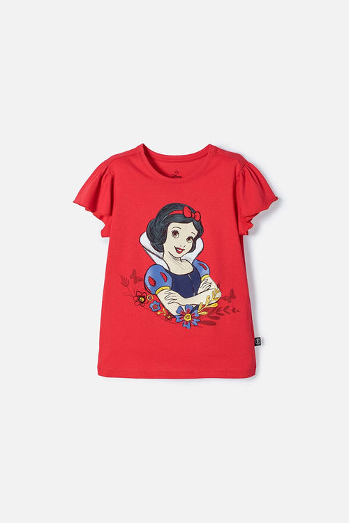 Card slide image -  CAMISETA PRINCESAS DISNEY MANGA CORTA ROJO PARA NIÑA